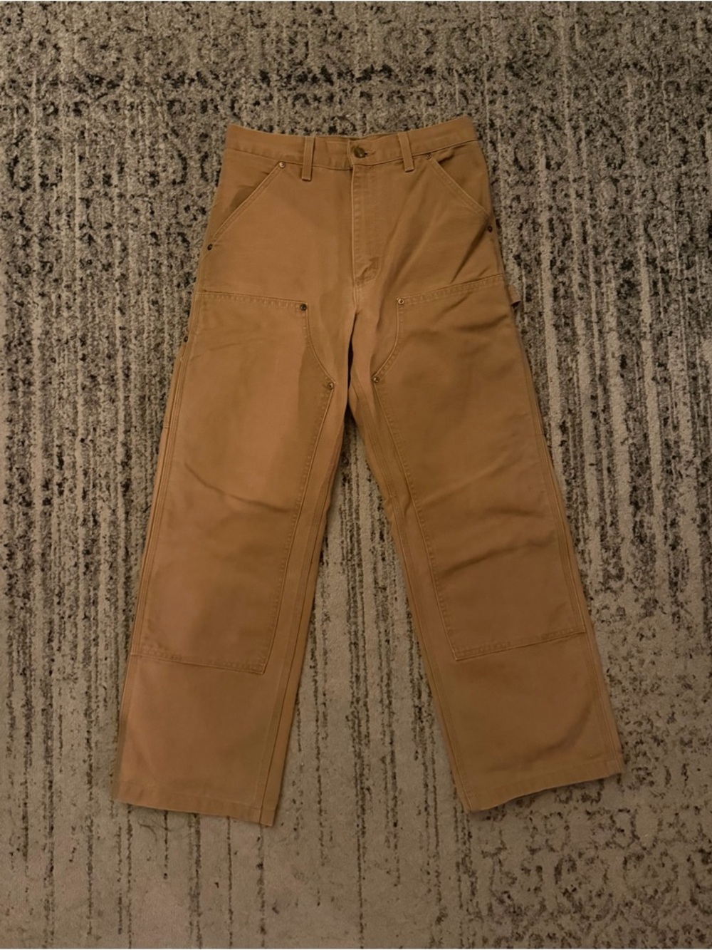 Mens Vintage Carhartt Double Knee Made in USA Carpenter Pants. Size 28 x 27